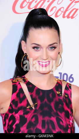 Katy Perry beim Capital FM Jingle Bell Ball im O2, London. Stockfoto