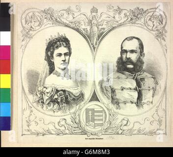 Franz Joseph I., Kaiser von Österreich Und Elisabeth, Kaiserin von Österreich Stockfoto