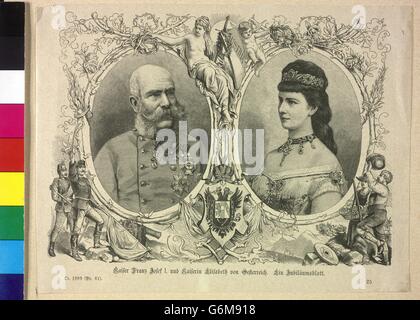 Franz Joseph I., Kaiser von Österreich Und Elisabeth, Kaiserin von Österreich Stockfoto