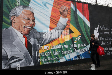 Nelson Mandela Tod Stockfoto