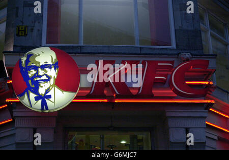 KFC Fast Food Restaurant in Piccadilly Circus in London. Stockfoto