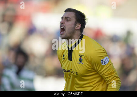 Fußball - Scottish Premiership - Inverness Caledonian Thistle gegen Celtic - Tulloch Caledonian Stadium. Inverness Caledonian Thistle Torwart Dean Brill Stockfoto