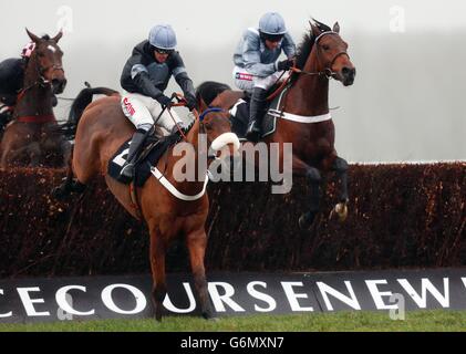 Pferderennen Sie - Weihnachten Raceday - Newbury Racecourse Stockfoto