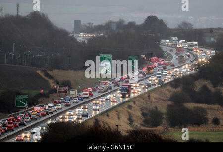 Winterwetter 23 Dez. Stockfoto