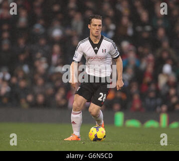 Scott Parker von Fulham während des Spiels der Barclays Premier League im Craven Cottage, London. DRÜCKEN SIE VERBANDSFOTO. Bilddatum: Mittwoch, 1. Januar 2014, 2013. Siehe PA Geschichte FUSSBALL Fulham. Das Foto sollte lauten: Phil Cole/PA Wire. Stockfoto