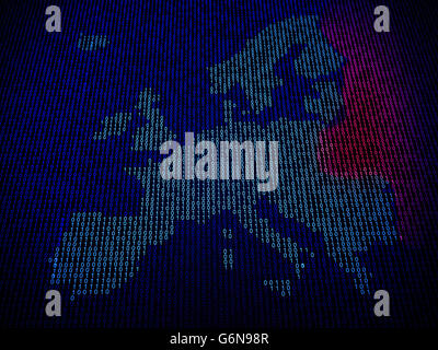 Europäischen Union in Gefahr von Hacker-Angriffen Stockfoto