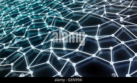 Netzwerk-Verbindungen - 3d Illustration abstrakt Stockfoto