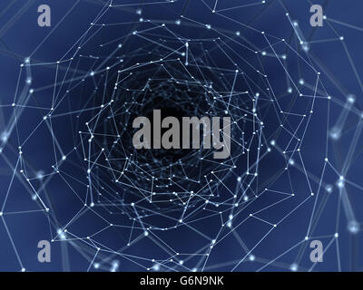 Netzwerk-Verbindungen - 3d Illustration abstrakt Stockfoto