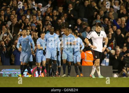 Fußball - Barclays Premier League - Fulham V Manchester City - Craven Cottage Stockfoto