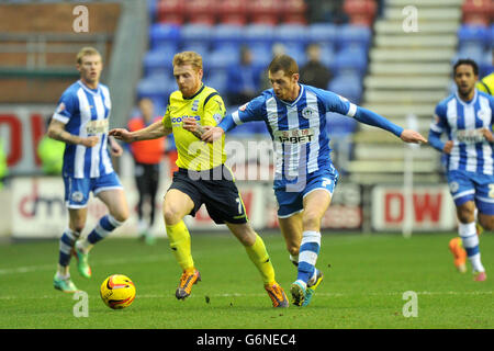 Fußball - Himmel Bet Meisterschaft - Wigan Athletic V Birmingham City - DW-Stadion Stockfoto