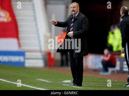 Fußball - Sky Bet Championship - Middlesbrough V Burnley - The Riverside Stadium. Sean Dyche, Manager von Burnley Stockfoto