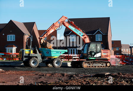 Neue Häuser in Worcester. Neue Wohnungen in der Norton Gegend von Worcester. Stockfoto