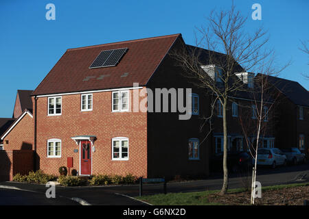 Neue Häuser in Worcester. Neue Wohnungen in der Norton Gegend von Worcester. Stockfoto