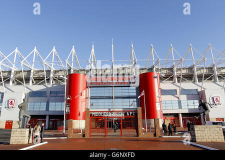 Fußball - Sky Bet Championship - Middlesbrough V Burnley - The Riverside Stadium. Gesamtansicht des Riverside Stadions Stockfoto