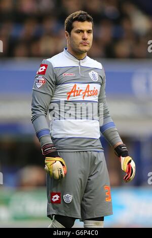 Fußball - FA Cup - Dritte Runde - Everton gegen Queens Park Rangers - Goodison Park. Soares Julio Cesar, Torhüter der Queens Park Rangers Stockfoto