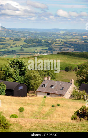 Ein Welsh Mountain Bauernhaus Haus UK Stockfoto