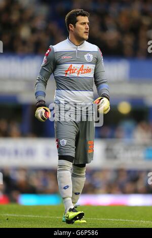 Fußball - FA Cup - Dritte Runde - Everton gegen Queens Park Rangers - Goodison Park. Soares Julio Cesar, Torhüter der Queens Park Rangers Stockfoto