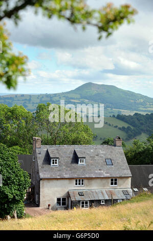 Ein Welsh Mountain Bauernhaus Haus UK Stockfoto