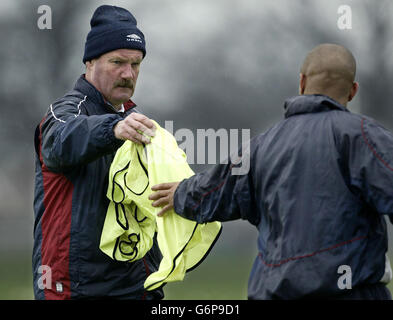 Telford United Trainingseinheit Stockfoto