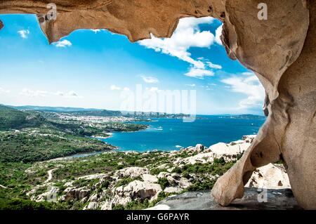 Palau-Sardinien-Ansicht aus dem Fels Bär Stockfoto