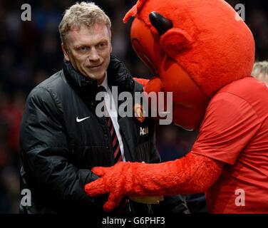 Fußball - Barclays Premier League - Manchester United / Swansea City - Old Trafford. Manchester United Manager David Moyes vor dem Spiel der Barclays Premier League in Old Trafford, Manchester. Stockfoto