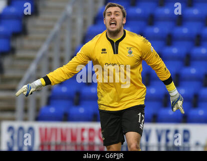 Fußball - Scottish Premiership - Inverness Caledonian Thistle gegen Dundee United - Tulloch Caledonian Stadium. Inverness Caledonian Thistle Torwart Dean Brill Stockfoto