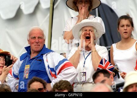 25-JUL-96. Die Olympischen Spiele In Atlanta. Rudern. Sheila Redgrave, Steves Mutter, schreit beim heutigen Halbfinale an Stockfoto