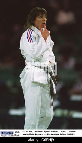 Die Olympischen Spiele In Atlanta. Judo. 25-JUL-96. Die Olympischen Spiele In Atlanta. Judo. Marie-Claire Restoux in Frankreich Stockfoto