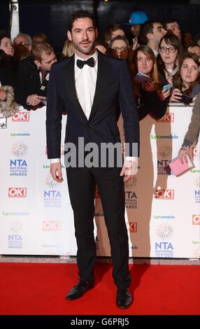 National Television Awards 2014 - Ankunft - London. Tom Ellis kommt zu den National Television Awards 2014 in der O2 Arena, London. Stockfoto