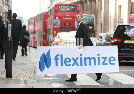 Max Chmyshuk, Gründer und Managing Partner bei Fleximize, gründet das neue Finanzunternehmen im Zentrum von London. Stockfoto