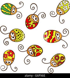 Bunte Marienkäfer Vektor Stock Vektor
