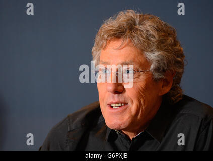 Roger Daltry von der WHO bei einer Pressekonferenz im Groucho Club in Soho, im Zentrum von London, um die Besetzung für die Teenage Cancer Trust Konzerte 2014 bekannt zu geben. Stockfoto