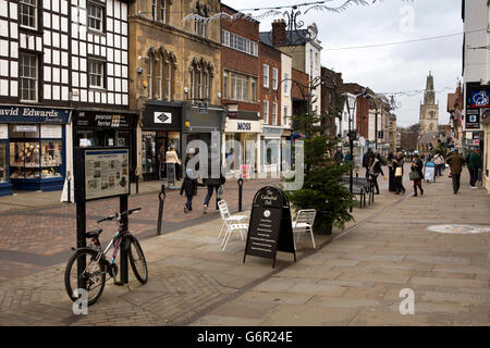 UK, Gloucestershire, Gloucester, Westgate Street, zu Weihnachten Stockfoto