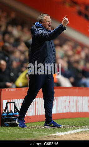 Fußball - FA Cup - Dritte Runde - Charlton Athletic gegen Oxford United - The Valley. Chris Wilder, Manager von Oxford United, steht an der Touchline Stockfoto