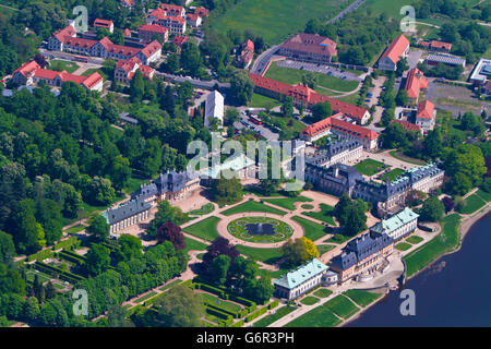 Schloss Pillnitz, Elbe Fluss, Dresden, Sachsen, Deutschland / Schloss Pillnitz Stockfoto