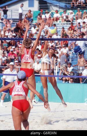 23-JUL-96. Die Olympischen Spiele In Atlanta. Beachvolleyball, Frauen. Kanada – Frankreich Stockfoto