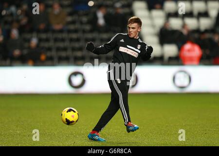 Fußball - Barclays Premier League - Swansea City / Fulham - Liberty Stadium. Lasse Vigen Christensen, Fulham Stockfoto