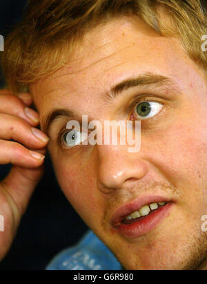 Der schottische Rugby-Spieler Simon Taylor während eines Medienphoto-Anrufs vor dem RBS Six Nations Championship-Spiel gegen England am Samstag in Murrayfield, Edinburgh. Stockfoto