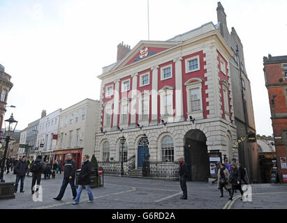 Ein Blick auf das Herrenhaus am St. Helen's Square in York. Stockfoto