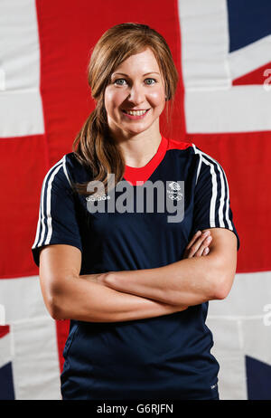 Großbritanniens Joanna Rowsell-Shand bei der Team-Ankündigung im Radsport National Centre, Manchester. Stockfoto