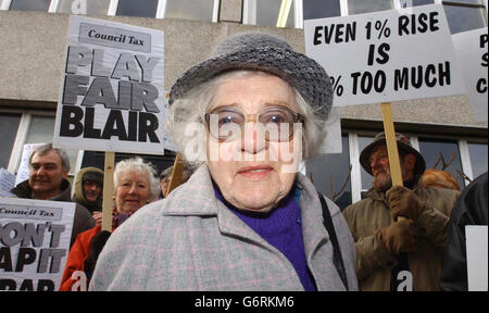 Elizabeth Winkfield Gemeindesteuer Fall Stockfoto