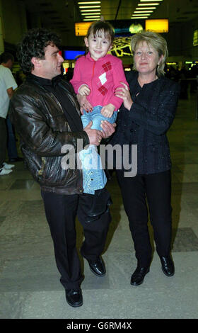 Bedri Haziri Heathrow Flughafen Réunion Stockfoto