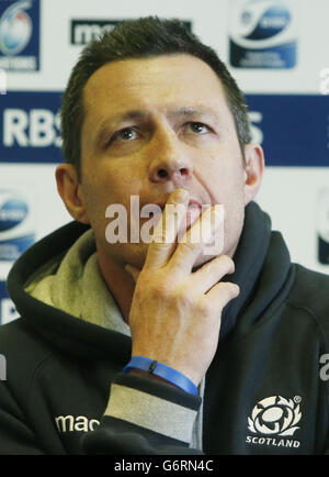 Rugby-Union - RBS 6 Nations - Schottland V England - Schottland Kapitän Run - Murrayfield Stadium Stockfoto