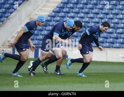 Rugby-Union - RBS 6 Nations - Schottland V England - England Kapitän Run - Murrayfield Stadium Stockfoto