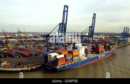 Finanzen und Wirtschaft - Docks - Tilbury - London Stockfoto