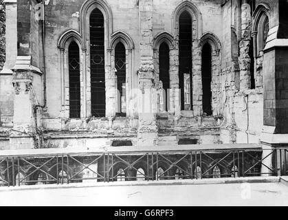 Zweiter Weltkrieg - Blitz - Temple Church - London - 1941 Stockfoto