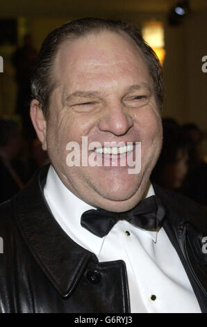 Produzent Harvey Weinstein kommt für die Orange British Academy Film Awards am Odeon Leicester Square in London an. Stockfoto