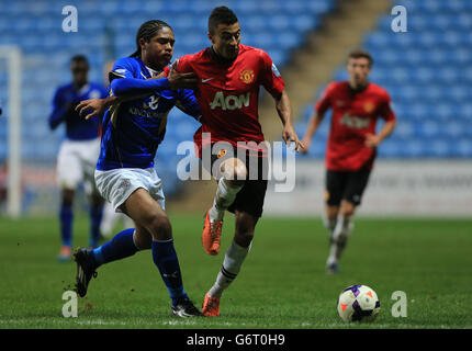 Fußball - Barclays U21-Premier League - Leicester City gegen Manchester United – Ricoh Arena Stockfoto