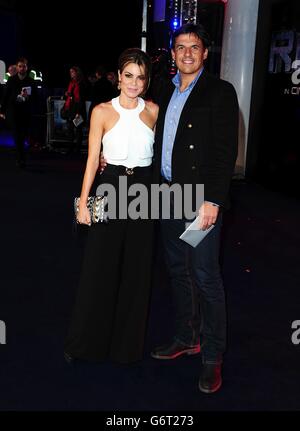 Charlotte Jackson und Chris Coleman bei der Premiere von Robocop im BFI IMAX, South Bank, London. Stockfoto