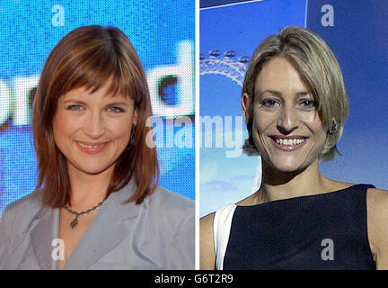 Katie Derham und Emily Maitlis Stockfoto